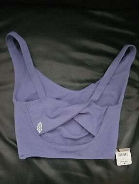 Free People Movement Seamless Be First Top Slate Blue M/L $58 | FF-024 NWT